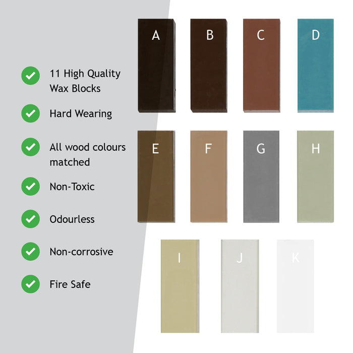 19 Piece Wood Wooden Flooring Surface Laminate Floor & Furniture Repair Kit