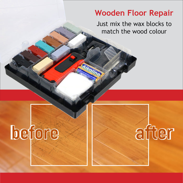 19 Piece Wood Wooden Flooring Surface Laminate Floor & Furniture Repair Kit