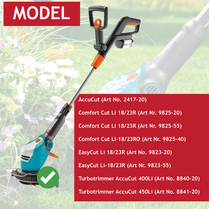 Plastic Blades for Gardena AccuCut Comfort Cut Li EasyCut 18/23R Trimmer x 40