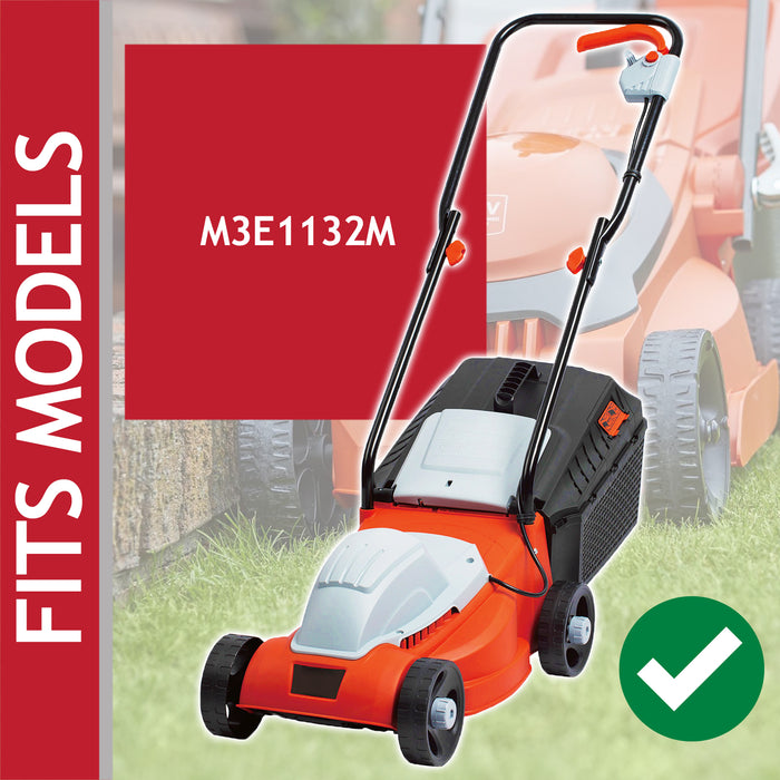 Blade for Ryno M3E1132M Lawnmower 32cm Grass Mower Metal Cutter + Fixing Screw