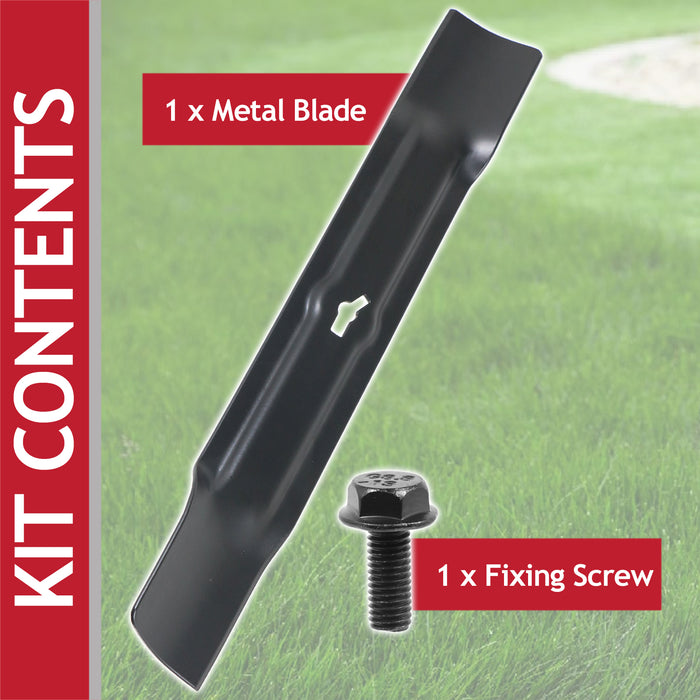 Blade for Ryno M3E1132M Lawnmower 32cm Grass Mower Metal Cutter + Fixing Screw