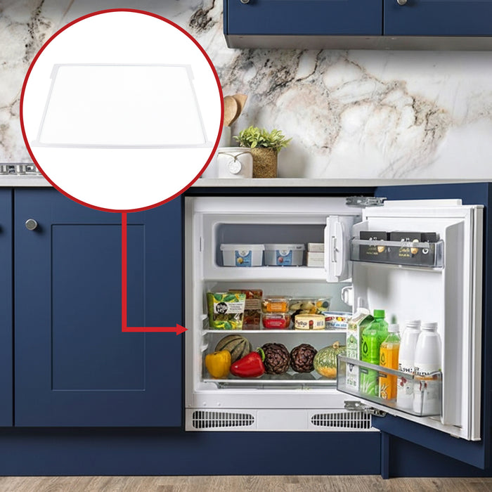 Glass Fridge Shelf With Trims For Caple Fridge Freezers 525 x 334mm