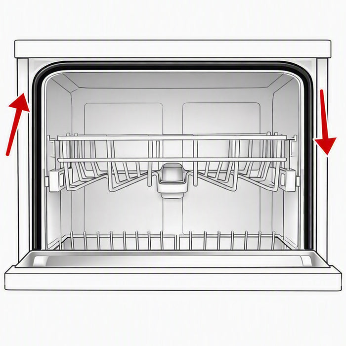 Door Seal for Beko Dishwasher Upper Top 3 Side 1775mm BDFN BDIN DSFN DFN DIN DSN