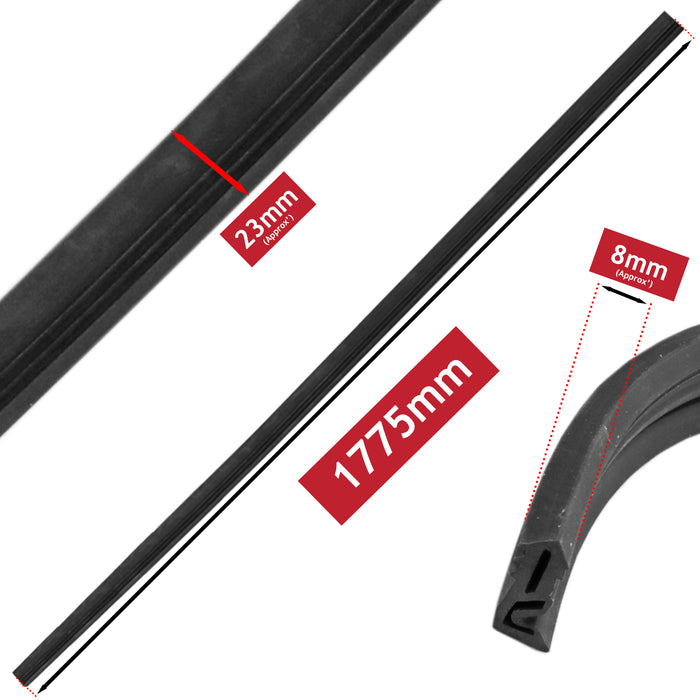 Door Seal for Beko Dishwasher Upper Top 3 Side 1775mm BDFN BDIN DSFN DFN DIN DSN
