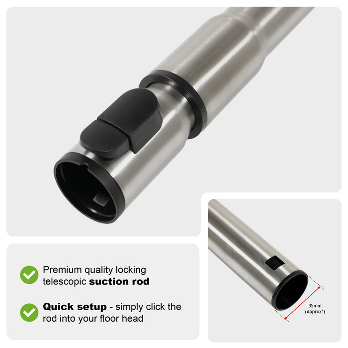 Telescopic Rod Tube Handle for Miele S2110 S6240 S5210 S5211 SGEA3 C3 Complete