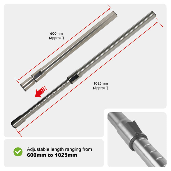 Telescopic Rod Tube Handle for Miele S2110 S6240 S5210 S5211 SGEA3 C3 Complete