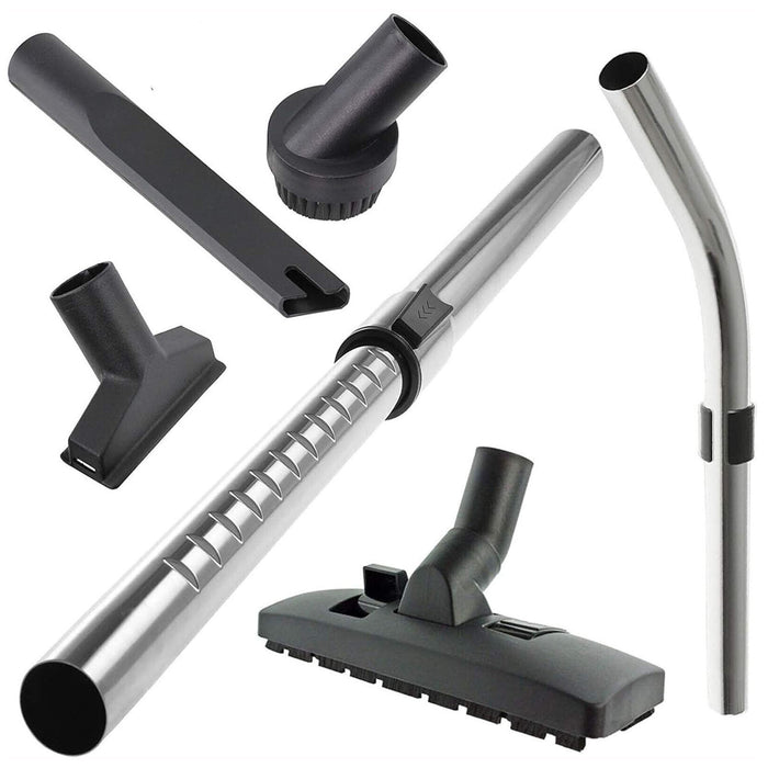 Universal Telescopic Tube Bent Rod Handle Hose + Tool Kit for 32mm Vacuum Cleaners