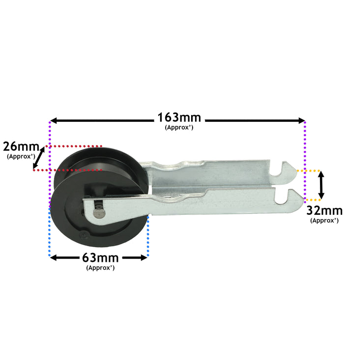 Tumble Dryer Jockey Pulley Wheels Belt Tension Rollers For Hoover Fits Candy (1 Pair)