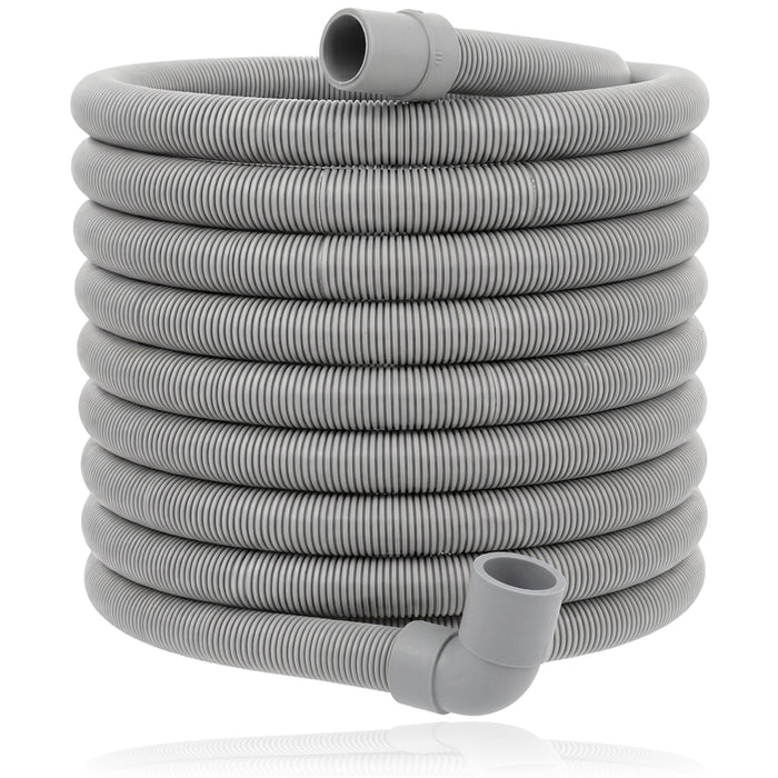 Universal Long 3.5m Angled Drain Outlet Hose For Washing Machine 21mm 19mm Ends