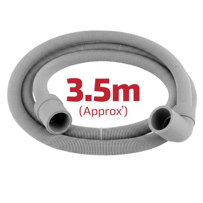 Universal Extra Long 3.5m Cold Water Fill Inlet Pipe and Drain Hose Kit