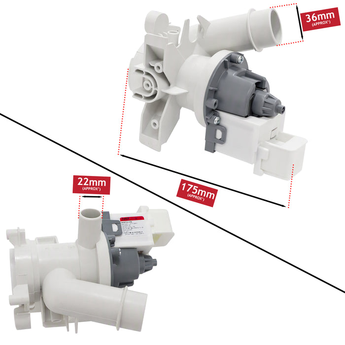Drain Pump for Baumatic BWI 147D4E Washing Machine Filter Housing 43041796