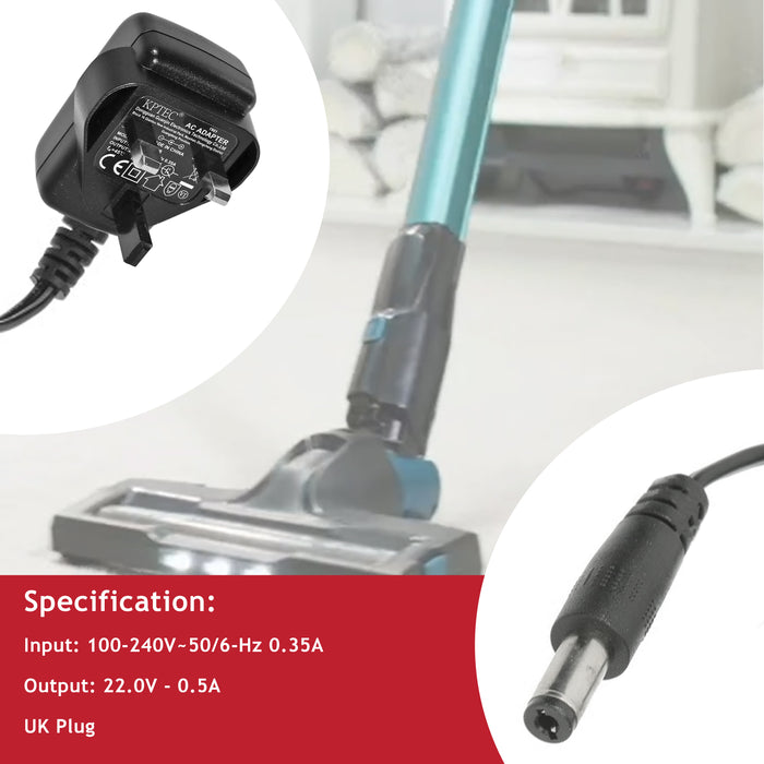 Hoover Charger UK Plug Cable H - Free 22v HF18CPT HF18EBND HF18ECPT HF18GHI 4802603
