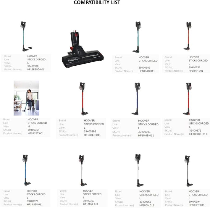 Motorised Brush Head for HOOVER 35602239 for H-Free Corded Cyclonic HF18 / HF222