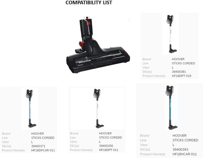 Motorised Brush Head for HOOVER 35602239 for H-Free Corded Cyclonic HF18 / HF222