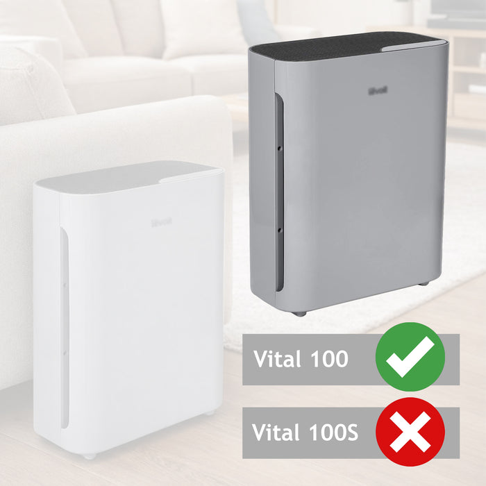 HEPA Filter for LEVOIT Vital 100 Air Purifier 100-RF Replacement Carbon x 2