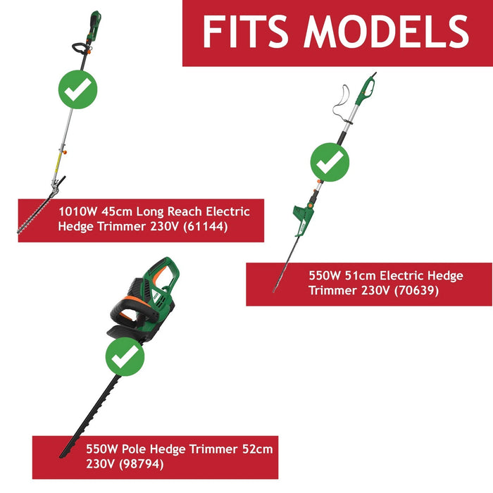 Power Cable for Hawksmoor Hedge Trimmer 61144 70639 98794 15m UK Plug Lead + Storage Bag