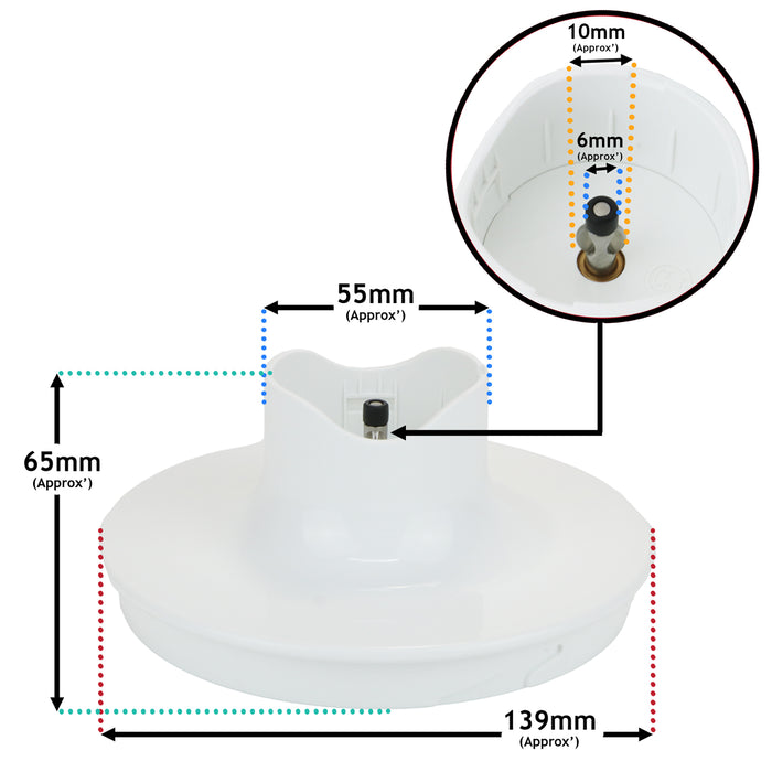 Chopper Geared Lid Coupler Cover For Kenwood Triblade Hand Blender KW712996