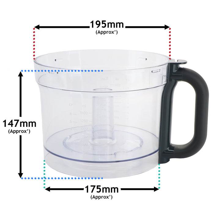 Mixing Bowl For Kenwood MultiPro Express FDM71 FDP65 Food Processor AS00000719