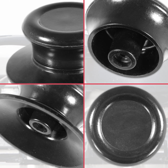 Pan Lid Knob Handle Kitchen Cookware Black Round Bakelite Hand Grip Replacements (Pack of 2)
