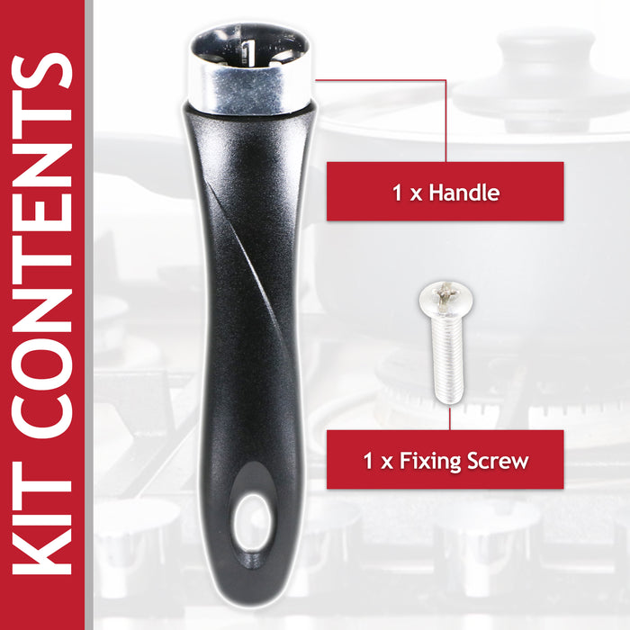 Frying Pan Handle Curved Black Bakelite Saucepan Pot Cookware Replacement (200mm)