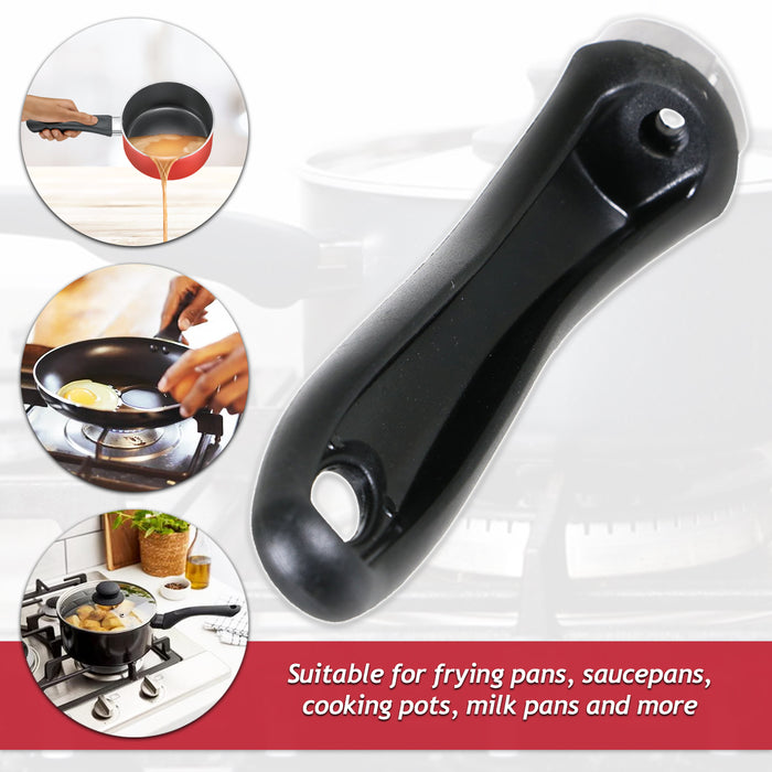 Frying Pan Handle Curved Black Bakelite Saucepan Pot Cookware Replacement (200mm)