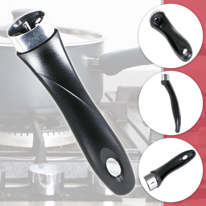 Frying Pan Handle Curved Black Bakelite Saucepan Pot Cookware Replacement (200mm)