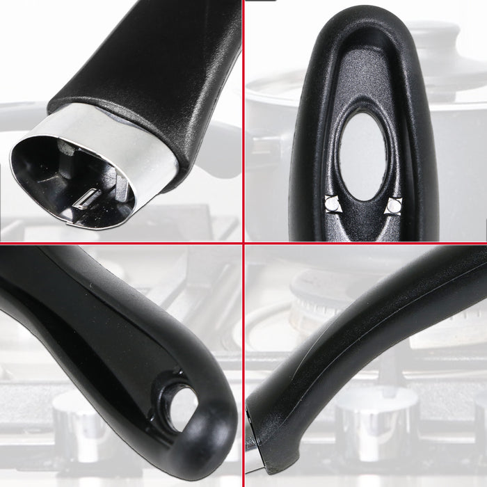 Frying Pan Handle Curved Black Bakelite Saucepan Pot Cookware Replacement (200mm)