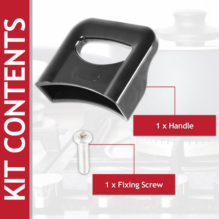 Side Pan Handle Curved Black Bakelite Saucepan Pot Steamer Pressure Cooker Cookware Grip Replacement (70mm)