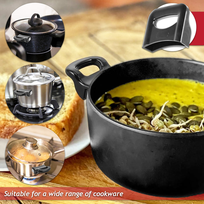 Side Pan Handle Curved Black Bakelite Saucepan Pot Steamer Pressure Cooker Cookware Grip Replacement (70mm)