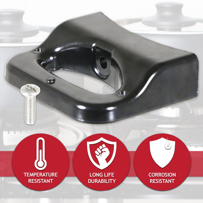 Side Pan Handle Curved Black Bakelite Saucepan Pot Steamer Pressure Cooker Cookware Grip Replacement (70mm)