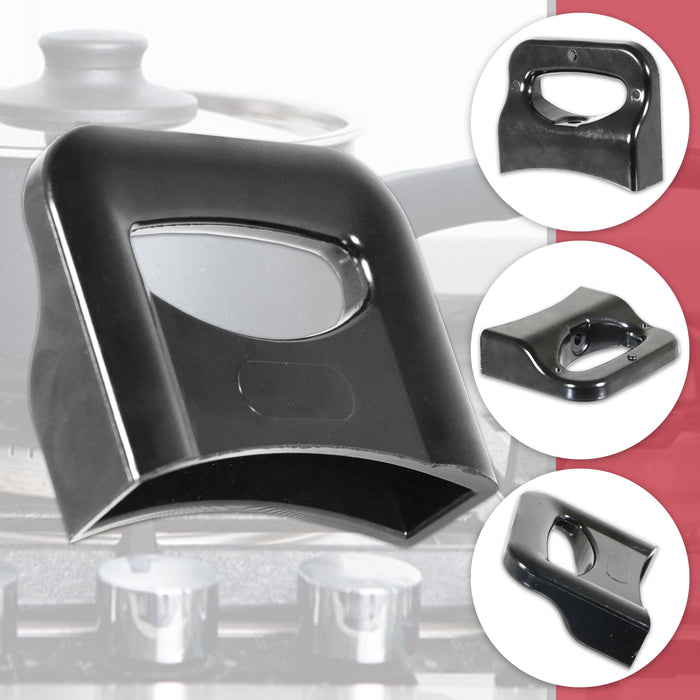 Side Pan Handle Curved Black Bakelite Saucepan Pot Steamer Pressure Cooker Cookware Grip Replacement (70mm)