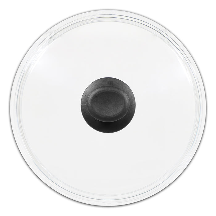 Glass Cookware Lid + Curved Handle Tempered Pan Pot Dish Cover Replacement Kit (24cm)