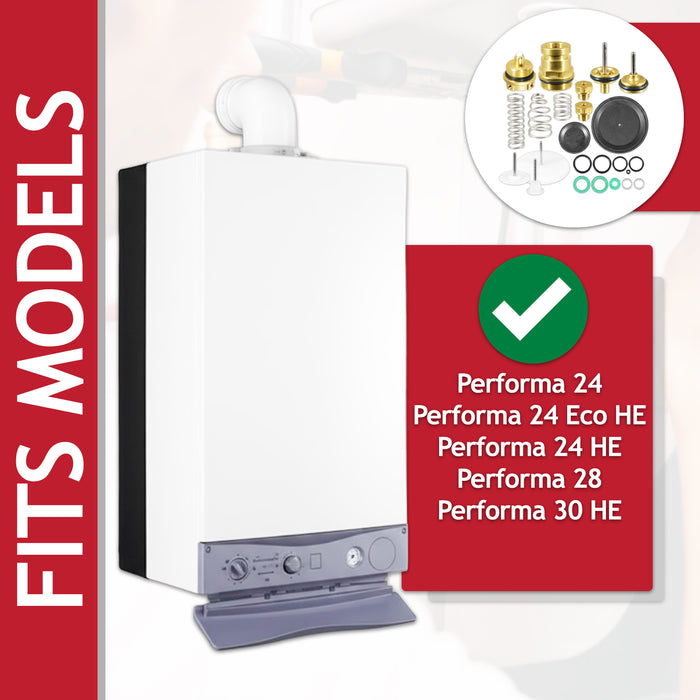 Diverter Valve Repair Kit for Potterton Performa 24 28 30 Eco HE Boiler (248061, 248062)