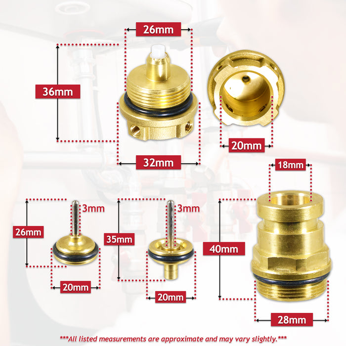 Diverter Valve Repair Kit for Potterton Performa 24 28 30 Eco HE Boiler (248061, 248062)