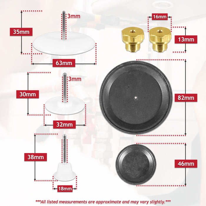 Diverter Valve Repair Kit for Baxi Combi 105 80 E HE Eco Maxflue Boiler (248061, 248062)