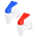 Universal Water Dispenser Tap Spigot Cooler Bottle Lever Faucet Spout Kit (Blue + Red, 15mm Internal Thread)