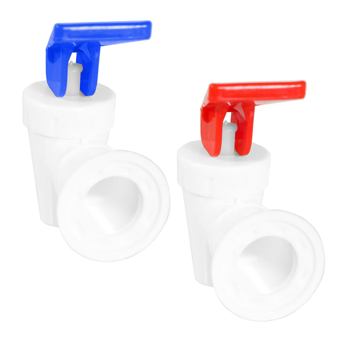 Universal Water Dispenser Tap Spigot Cooler Bottle Lever Faucet Spout Kit (Blue + Red, 15mm Internal Thread)