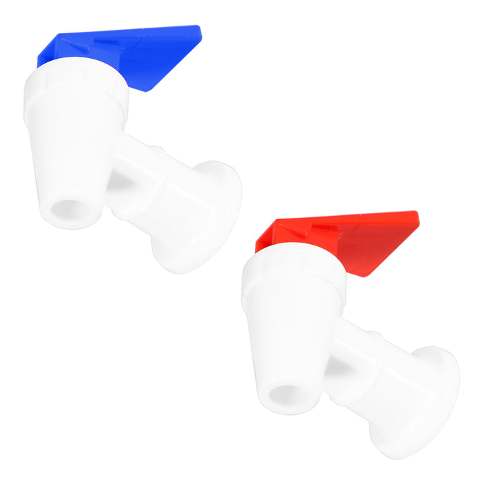 Universal Water Dispenser Tap Spigot Cooler Bottle Lever Faucet Spout Kit (Blue + Red, 15mm Internal Thread)