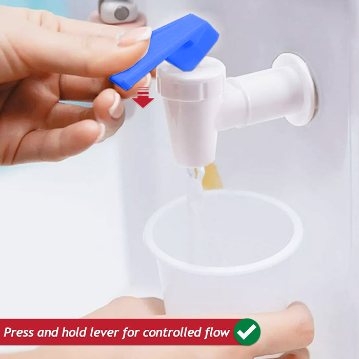Universal Water Dispenser Tap Spigot Cooler Bottle Lever Faucet Spout (Blue / Cold, 15mm Internal Thread)