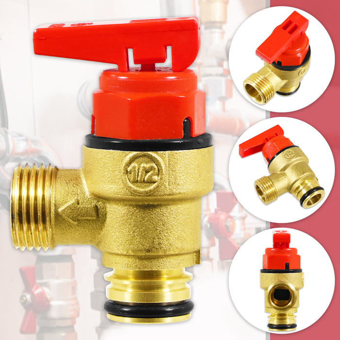 Pressure Relief Valve for Vaillant ecoFIT ecoTEC Plus Pro VU VUW Boiler 3 Bar 1/2" Safety PRV (178985)