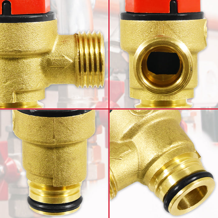Pressure Relief Valve for Vaillant ecoFIT ecoTEC Plus Pro VU VUW Boiler 3 Bar 1/2" Safety PRV (178985)