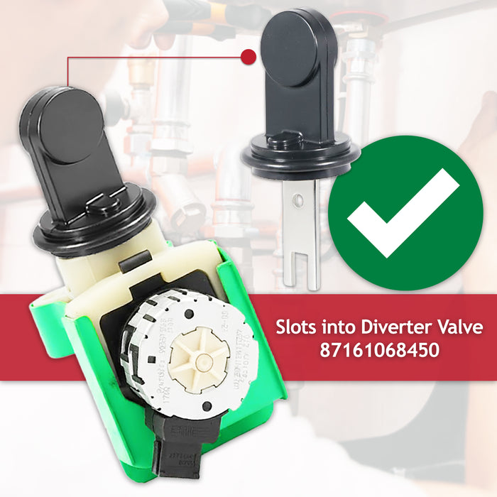 Diverter Valve Paddle for Worcester Combi Boiler Seal + Mounting Rod Kit (87161068450)