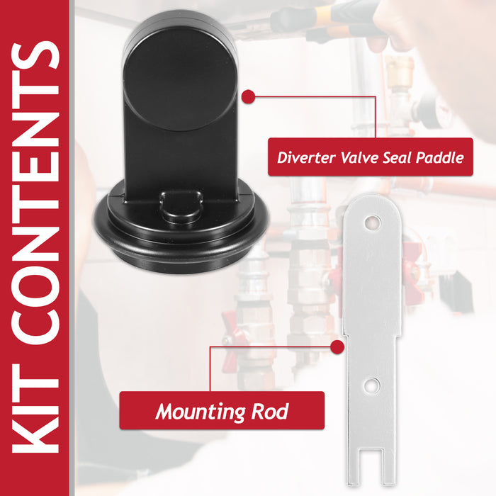 Diverter Valve Paddle for Worcester Combi Boiler Seal + Mounting Rod Kit (87161068450)