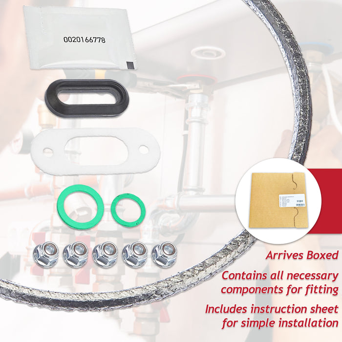 Vaillant Boiler Burner Seal Gasket Kit ecoMAX ecoTEC Pro Plus VU VUW Heat Exchanger Door Sealing Set (0020025929)