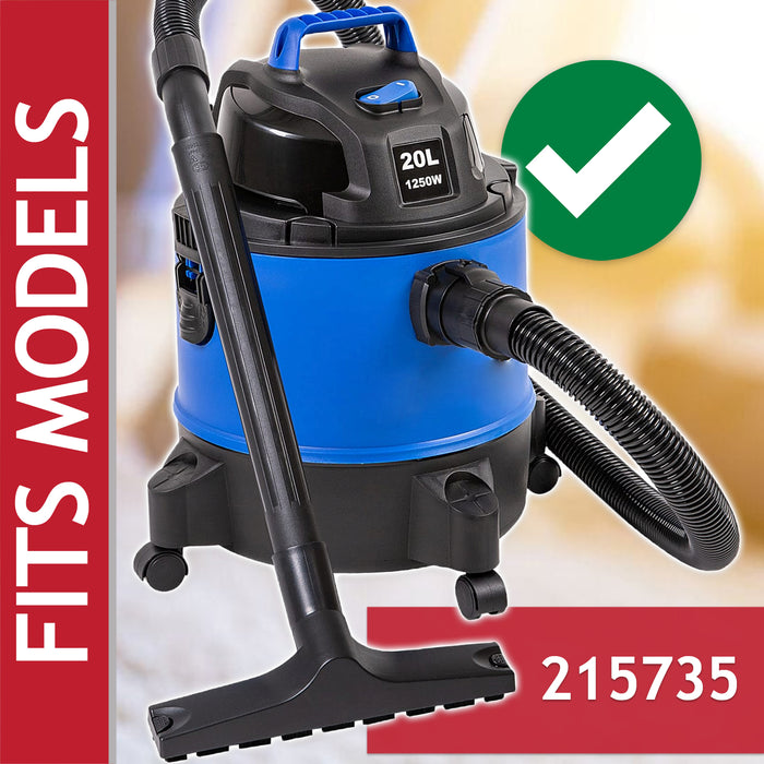 Cartridge Filter for WICKES 215735 20L Wet & Dry Vacuum Cleaner Pleated 500377