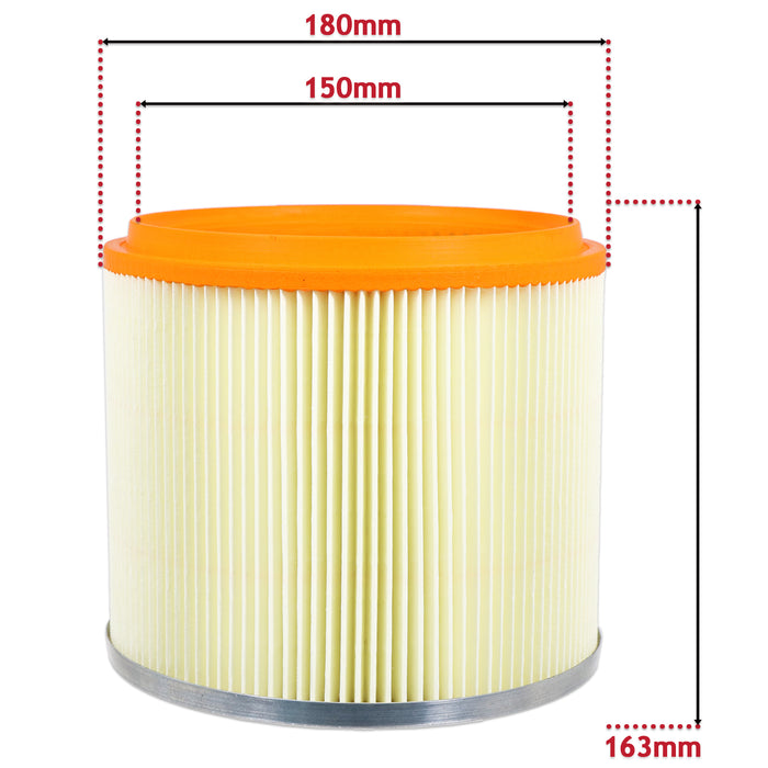 Cartridge Filter for EINHELL TC-VC 1820 S Wet & Dry Vacuum Cleaner 2351110
