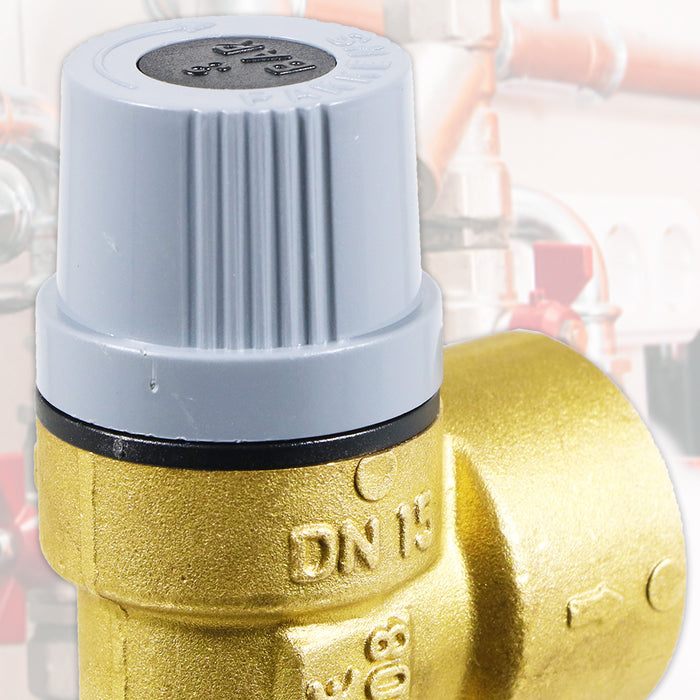 Pressure Relief Valve for Vaillant Thermocompact Turbomax Plus Pro VU VUW Boiler 3 Bar 3/4" x 1/2" Safety PRV (190732)