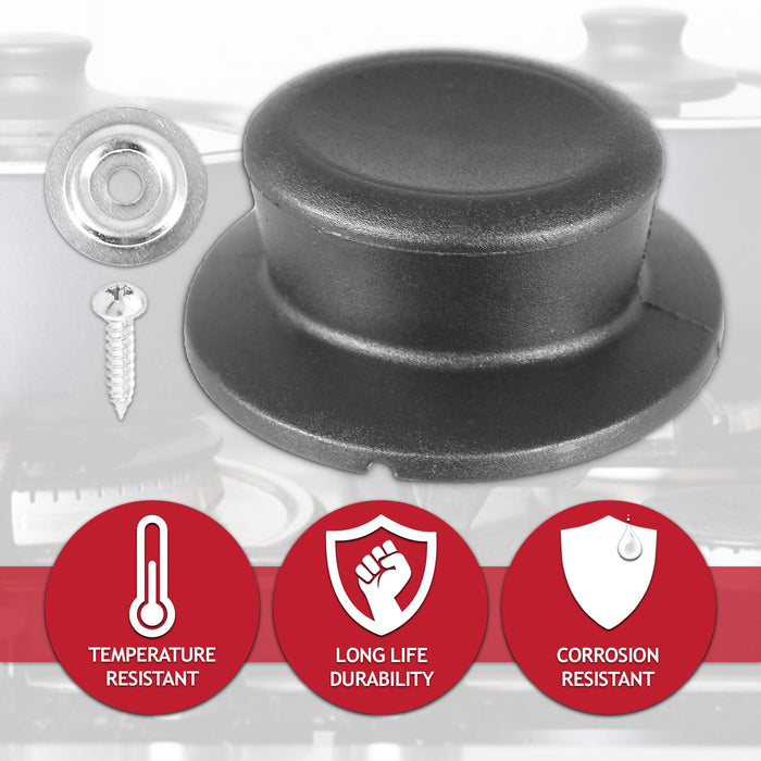 Pan Lid Knob Handle Kitchen Cookware Black Round Curved Hand Grip Replacement