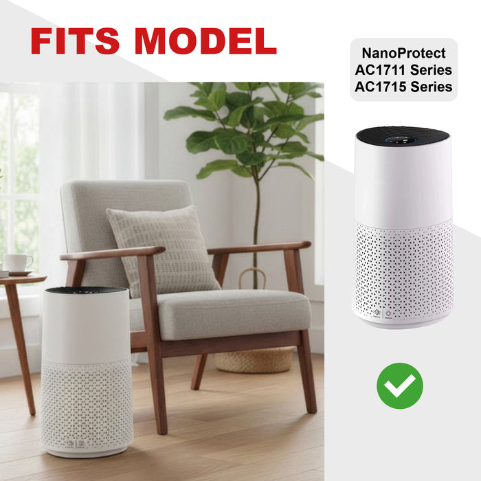 Air Purifier HEPA Filter PHILIPS Nanoprotect AC1711 AC1715 SPS57957 FY170030