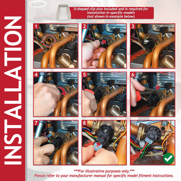 Water Pressure Sensor Kit for Vaillant ecoCRAFT ecoTEC Exclusive Pro Plus VKK VU VUI VUW Boiler (0020059717)